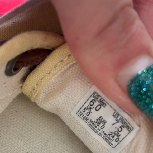 Vans Authentic x Parks Project "Wild & Free" Yellow Canvas Sneakers Sz 6M & 7.5W - Picture 6 of 6